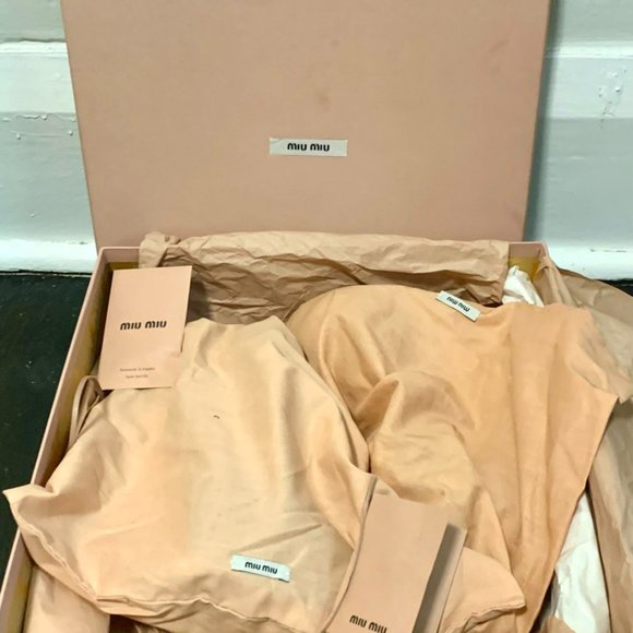 Miu miu - Black Platformed Heels with Swarovski Crystals - Picture 3 of 5